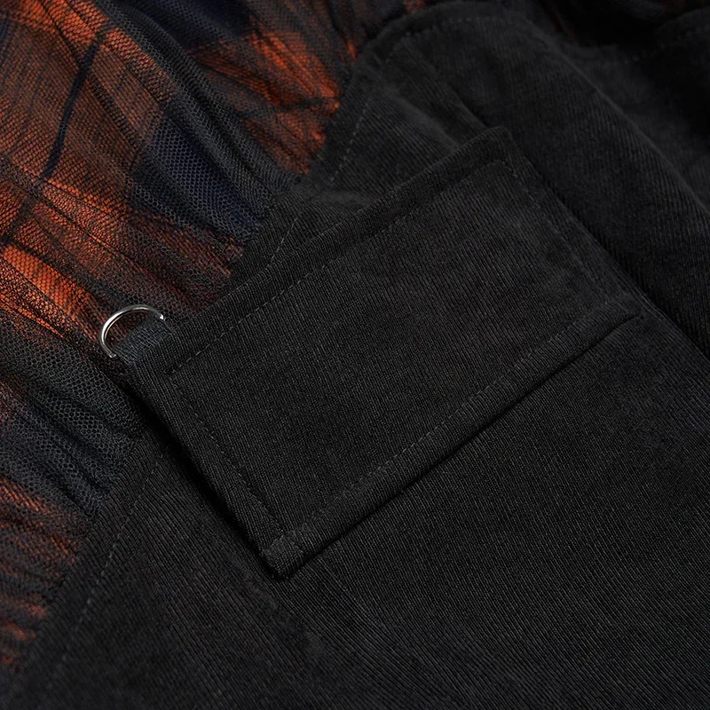 Женская сетчатая юбка в стиле панк-рейва теплая клетчатая Пышная с высокой