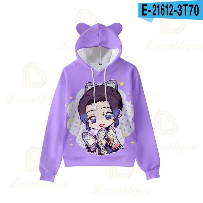 Bargin цена милая толстовка с изображением рассекающего демонов свитер кошачьими