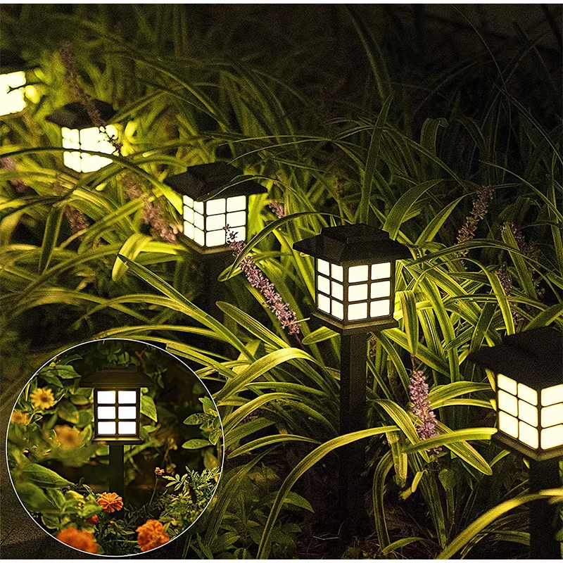 

Outdoor Solar LED Lawn Lamps Small House Light Mini Palace Street Courtyard Atmosphere Lights Garden And Yard Decorations