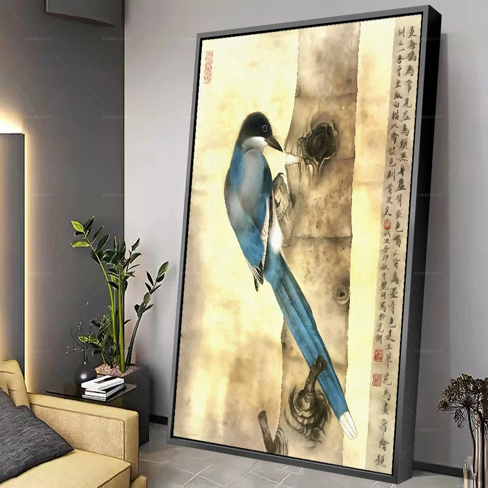 

Forbeauty искусственная синяя птица распылитель Картина на холсте водонепроницаемый и солнцезащитный плакат Настенная картина маслом для декора отеля