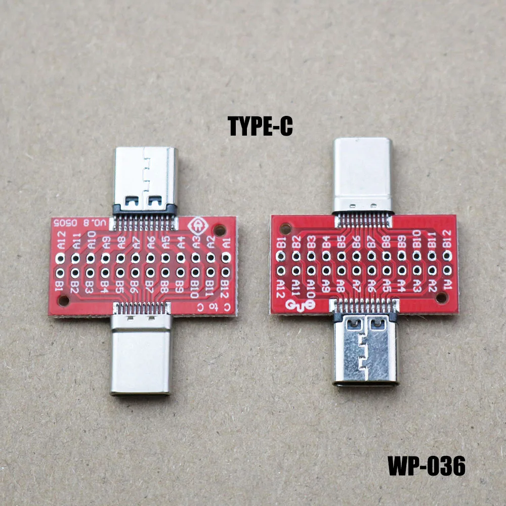 

1pcs Type-C USB 3.2 Male To Female Test Board 24Pin Pitch 2.0 Adapter Board Extended PD Fast Charge WP-036