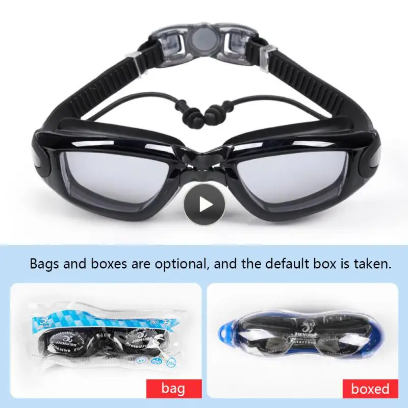 

Thickened One Piece Earplugs Anti-fog Swimming Goggles High-strength Buckle Strong Sealing Adult Swimming Goggles High-elastic