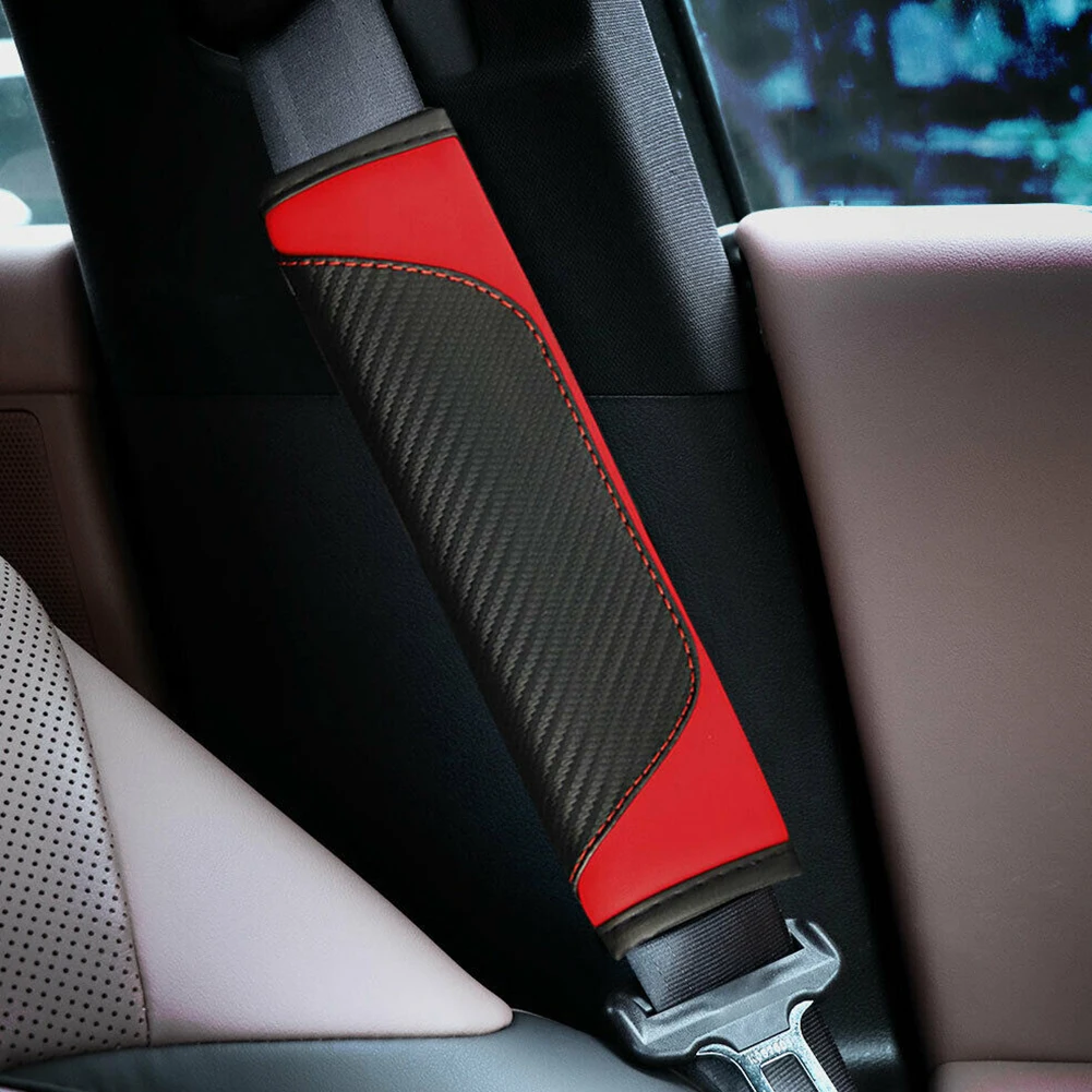 

Protect Cushion Shoulder Guard Leather+sponge Pad Cover Accessory Red+Black