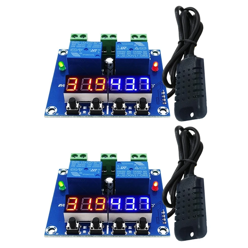 

2X XH-M452 Temperature And Humidity Control Module Digital Display Dual Output, Automatic Constant Temperature