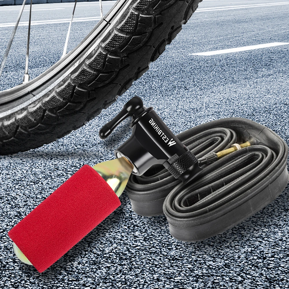 

WEST BIKING CO2 Inflator with Insulated Sleeve Bike Tire Pump No CO2 Cartridge
