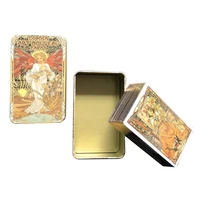 golden art nouveau tarot and decameron tarot and modern witch tarot fate divination playing card game tarot and tin box tarot