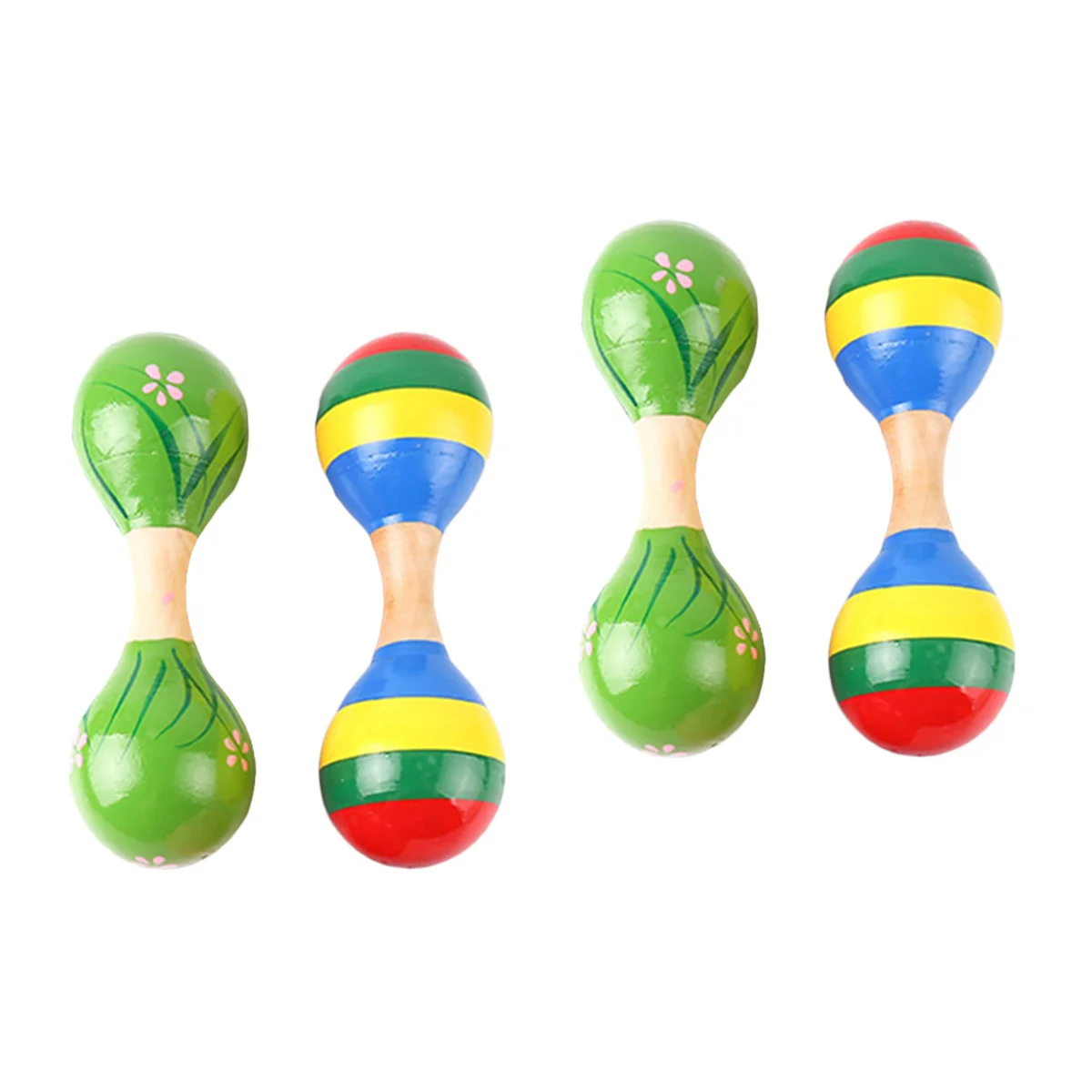 

4 pcs Musical Instruments Musical Enlightenment Wood Maracas Kids Maracas Wood Instruments