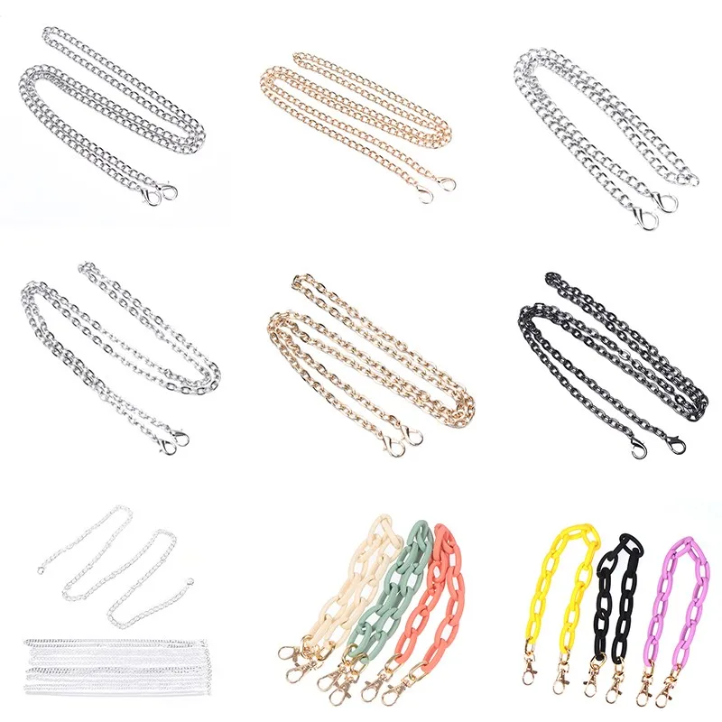 

20cm-120cm Acrylic/ Metal Bags Chain Purse Buckles Women Shoulder Strap For Bags Replace Crossbody Chain Bag Parts Accessories