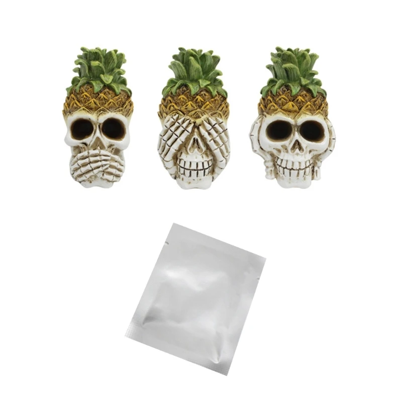 

1Set Resin Skull Set Mini Skull Figure Model Decorative Skeleton Model Landscape Garden Potted Plant Decoration