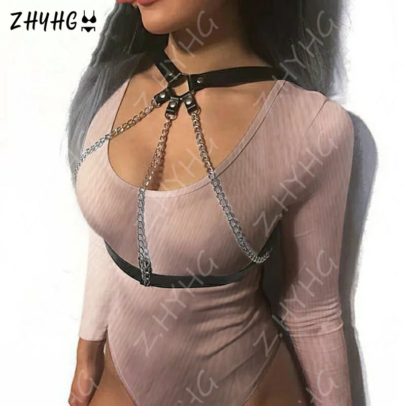 

Sexy Women Leather Harness Belt Stocking Suspenders Straps Body Bondage Lingerie Women Leg Harness Belts Garter Belt Female