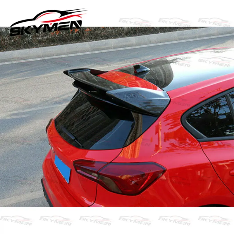 Тип RS УГЛЕРОДНЫЙ Задний спойлер для Ford 19-20 Focus Mark 4 глянцевое черное крыло из