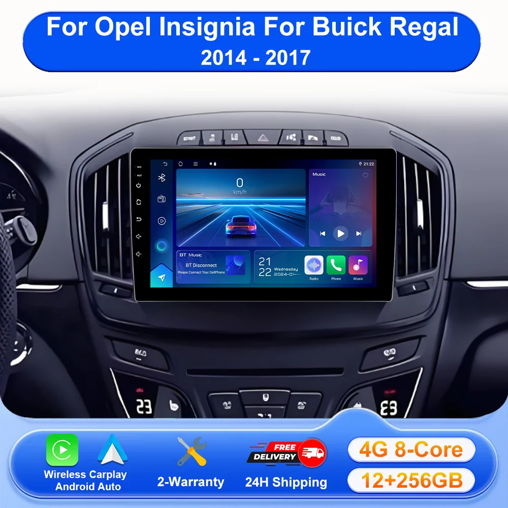 Фото Автомагнитола Android 16 Carplay для Opel Insignia и Buick Regal 2014-2017, мультимедийный видеоплеер с GPS, стереосистема №1