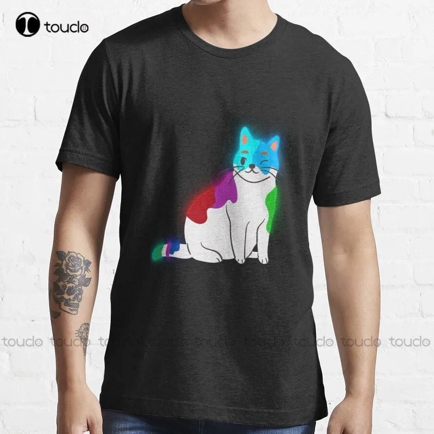 

Neon Cat Lover T-Shirt Tshirts High Quality Cute Elegant Lovely Kawaii Cartoon Sweet Harajuku Cotton T-Shirt Xs-5Xl All Seasons