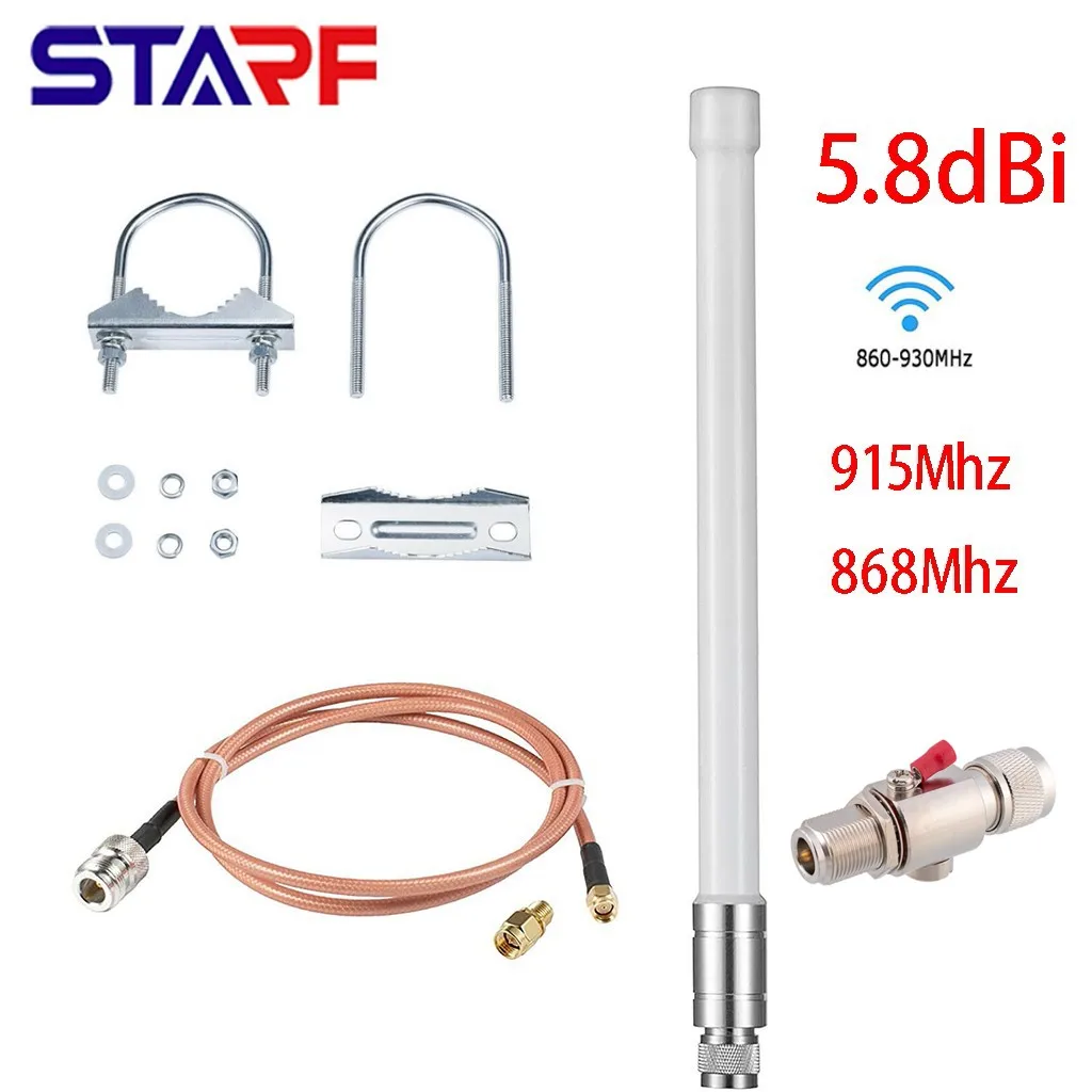 

5.8 DBi Outdoor LoRa Helium Miner Antenna 868MHz 915MHz For RAK LoRa Omni Fiberglass Fiber Antenna Kit Helium Hotspot