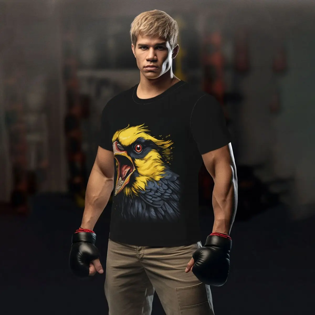 

Футболка мужская с коротким рукавом и графическим принтом, милая Базовая тенниска в стиле Харадзюку, забавная майка с рисунком птицы, лето