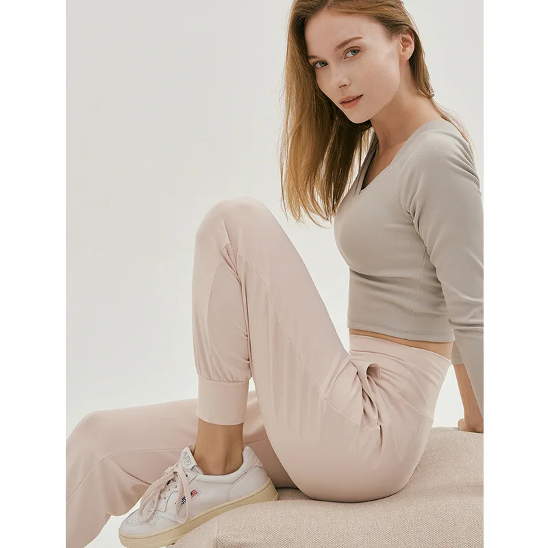 NWT Al Yoga Sports Breathable Fitness Pants Women's High Waist Pants Quick Dry Jogging Pants Relaxed Casual Straight Sweatpants