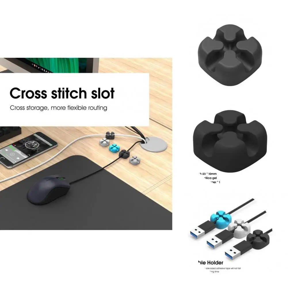 

Cable Clip Reliable Mobile Phone Data Wire Cord Holder Portable Wear-resistant Cable Organizer