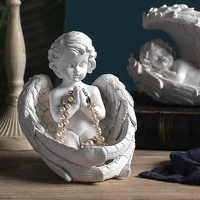angel girl statue model european figurines for interior key jewelry storage tray crafts kid gifts accessories for home decor
