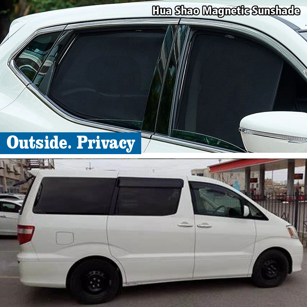 

Magnetic Car Sunshade Shield Front Windshield Frame Curtain Sun Shade Accessories For Toyota ALPHARD VELLFIRE AH10 10 2002 -2008