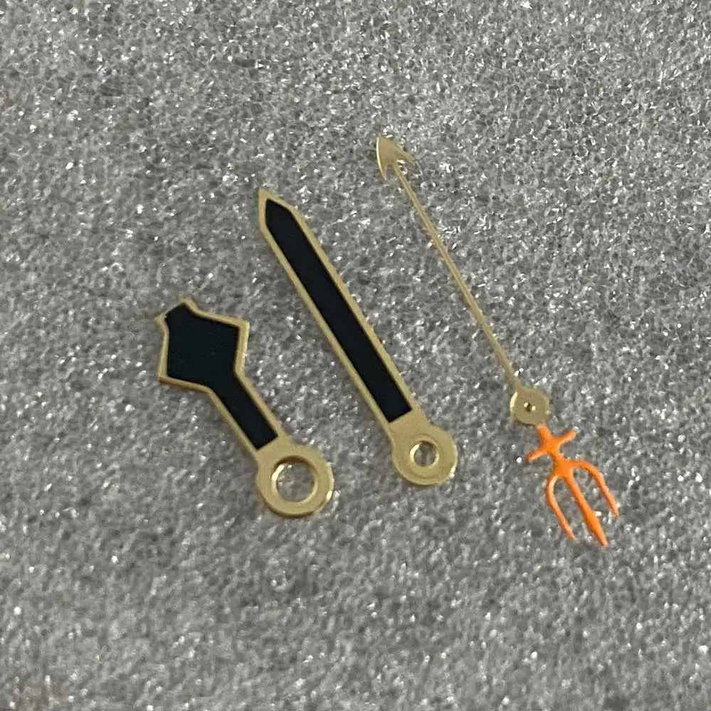 Phnom Penh Black Glow-free Spider Web Seconds Three-pronged Seconds Watch Hands Fit NH35 NH36 4R 7S Automatic Movement