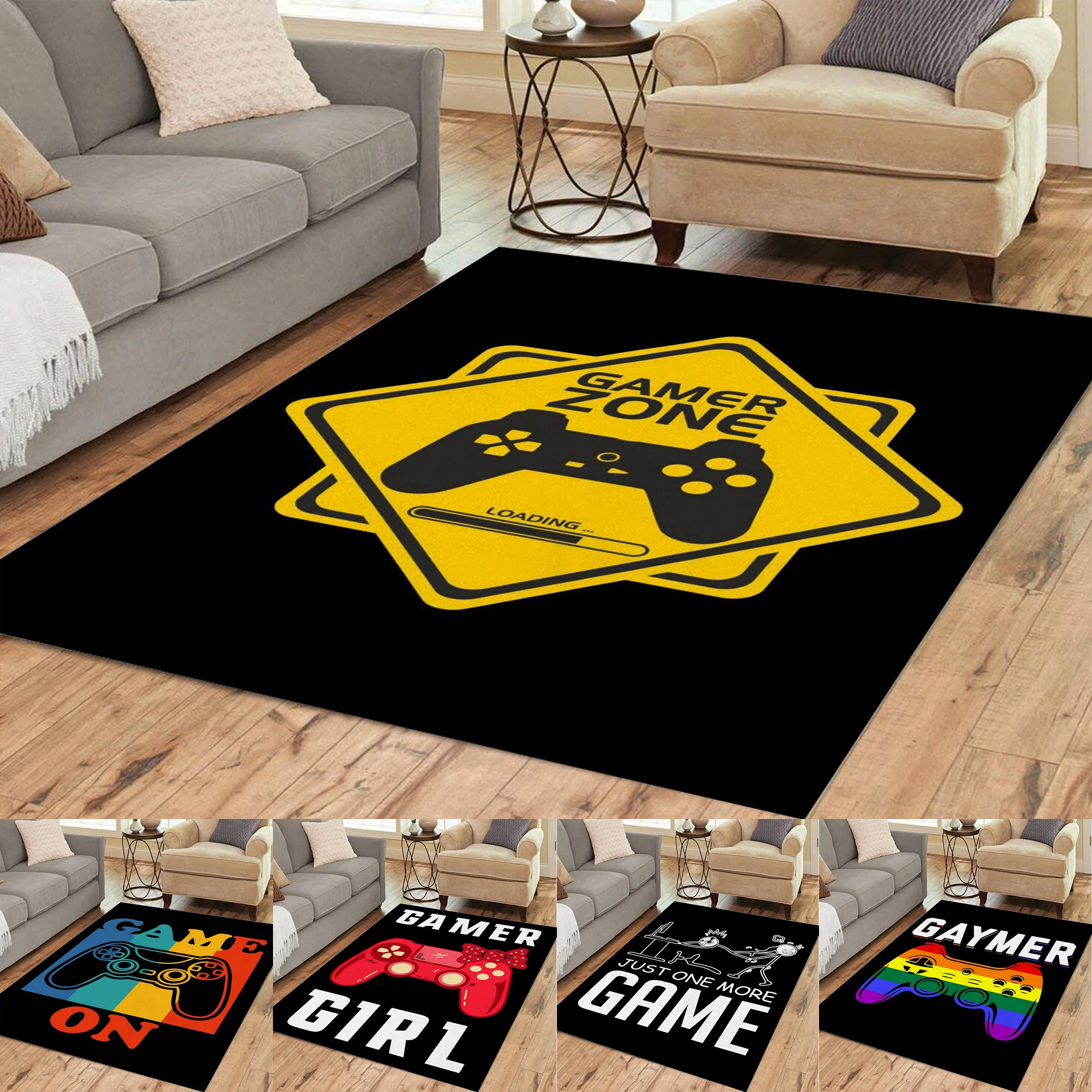 

Gamer Controller Area Rugs Non-Slip Floor Mat Doormats Home Runner Rug Carpet for Bedroom Indoor Outdoor Kids Play Mat Dywan