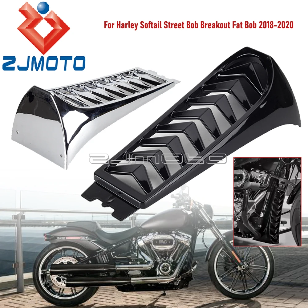 

Motorcycle Front Lower Radiator Cover Chin Fairing Spoiler For Harley Softail Breakout Street Fat Bob 114 Sport Glide 2018-2020