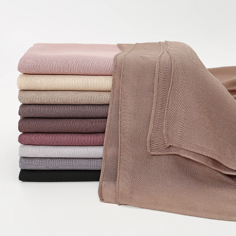 Женская шаль из искусственного хлопка однотонная Мягкая повязка на голову 170*75 см