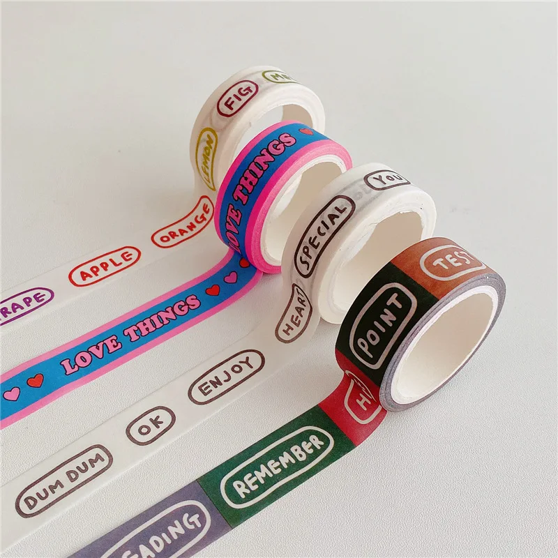 

5ma Love Multicolor Vasi Tape Diy Planner Scrapbook Decorative Tape Paper Japanese Stationery Sticker