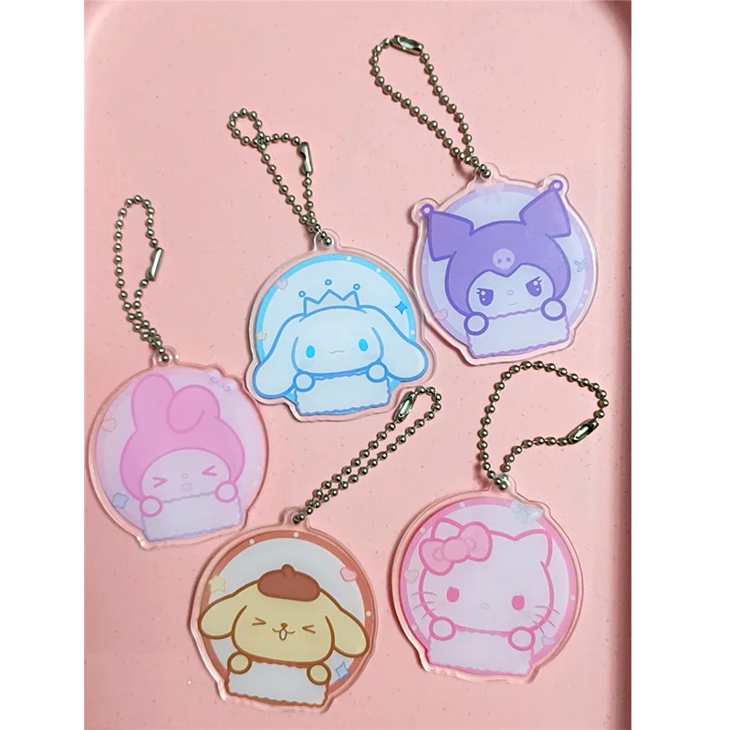 

Kuromi Cartoon Double Sided Keychain Sanrio My Melody Hello Kitty Kawaii Cinnamoroll Bag Accessories Couple Keychain Toysgift