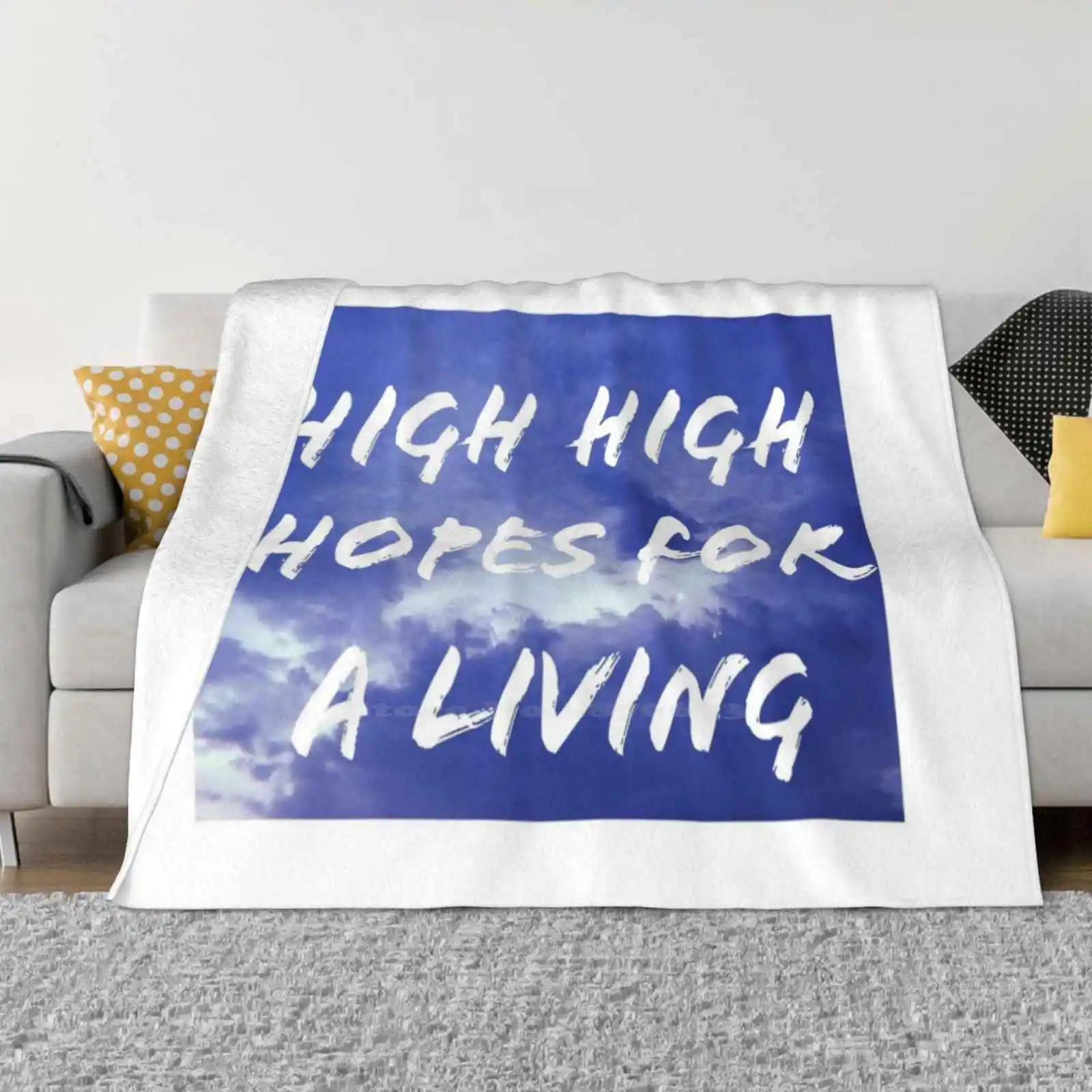 

Модное мягкое теплое одеяло High hope, популярные песни, музыка, небесно-голубой цвет