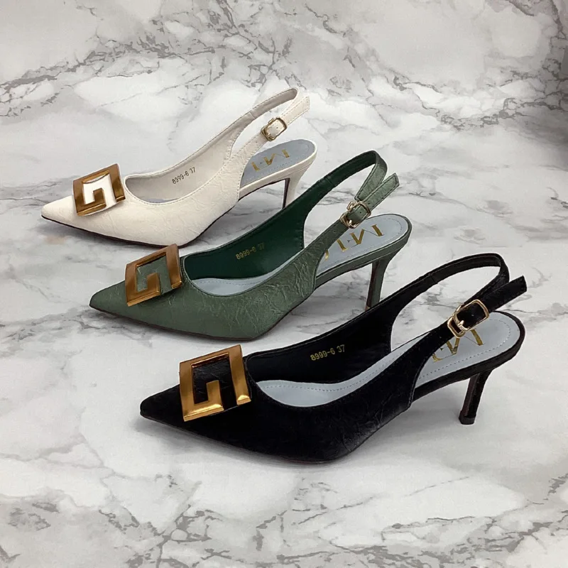 

Женские босоножки на высоком каблуке, туфли на тонком каблуке, весна-лето 2023