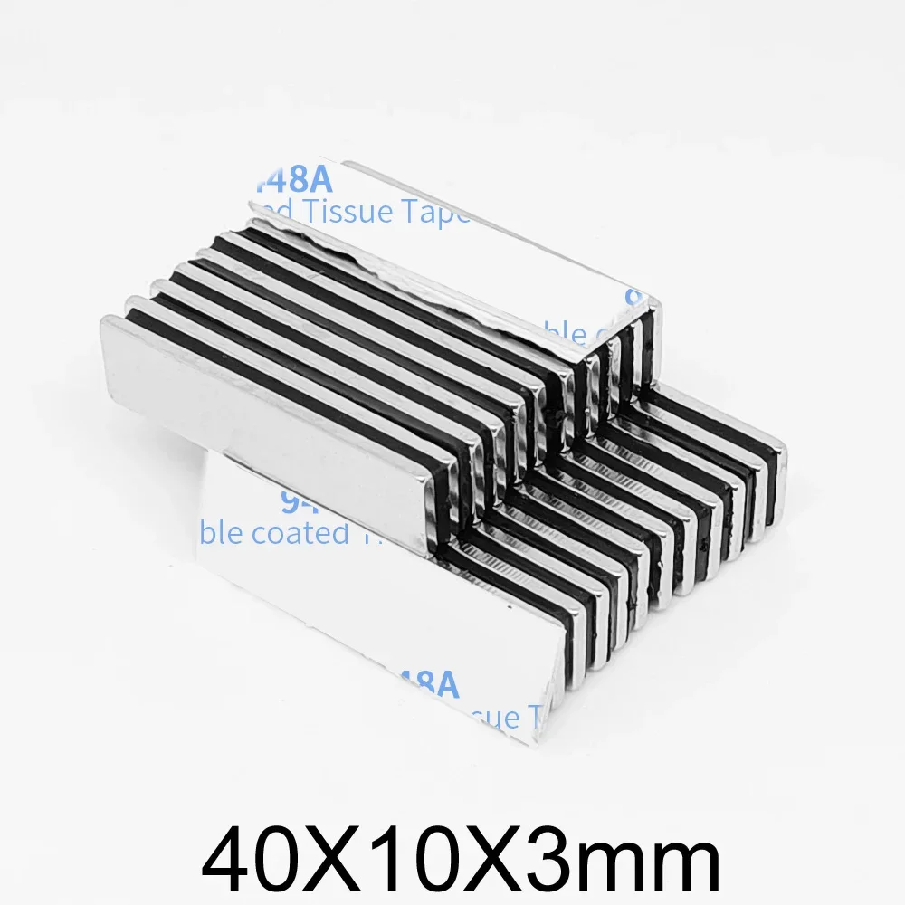 Блок 40x10x3 мм мощные сильные магнитные магниты 40*10*3 квадратный постоянный магнит