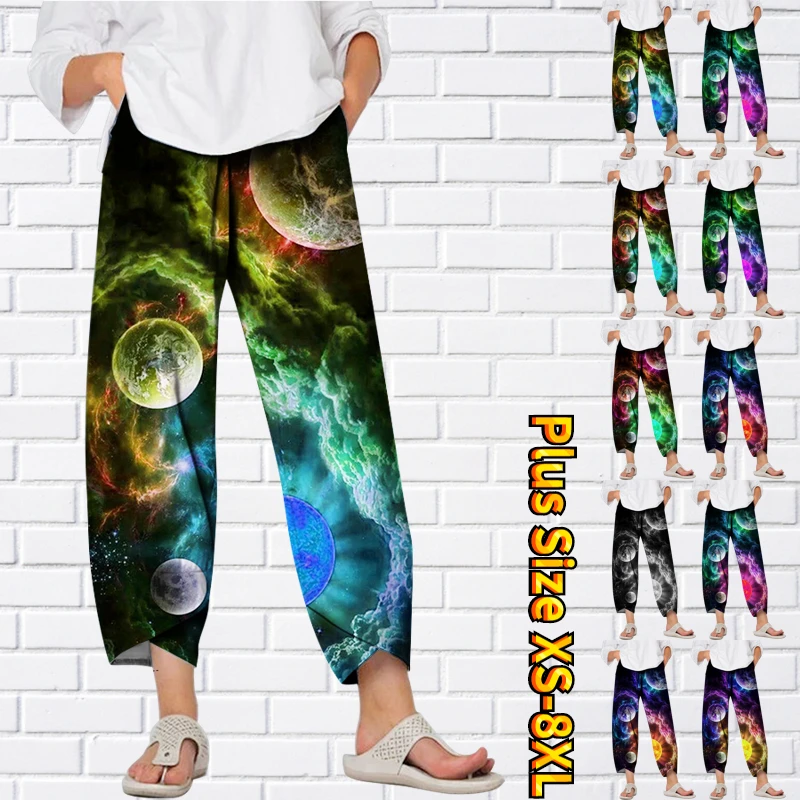

2023 New Comfortable Printed Yoga Pants Style Pants Women's Printed Pants Loose Printed Pants Casual Pants Sports Pants XS-8XL