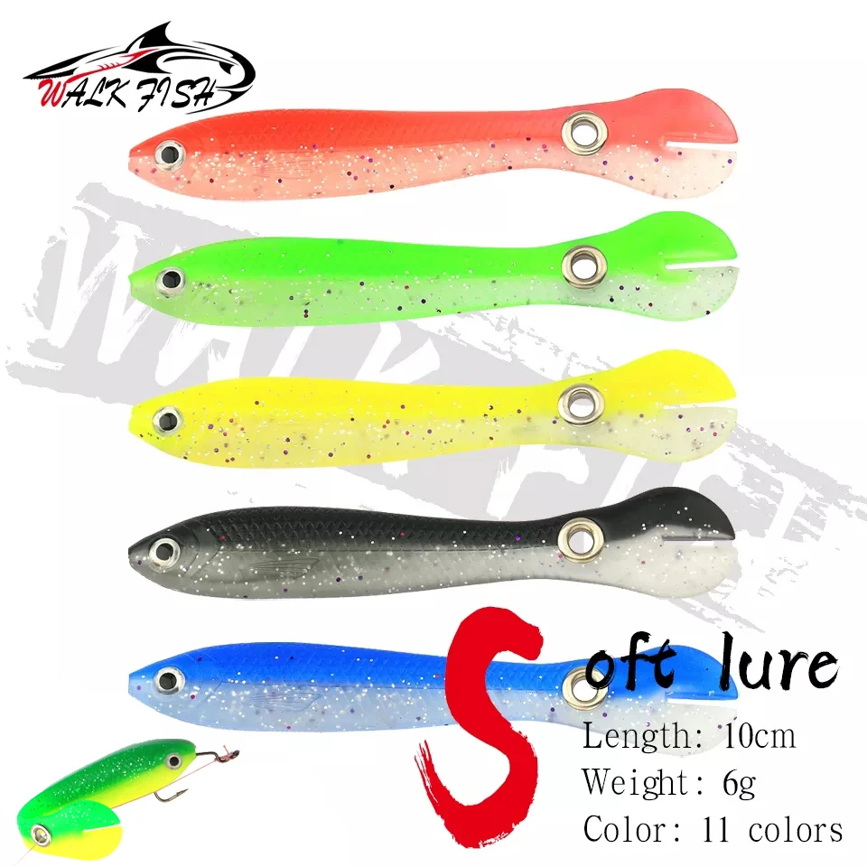WALK FISH 5 шт. новая Мягкая приманка для рыбной ловли искусственная из искусственной