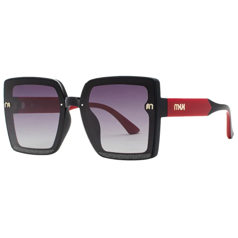 Очки солнцезащитные женские квадратные с надписью роскошные брендовые