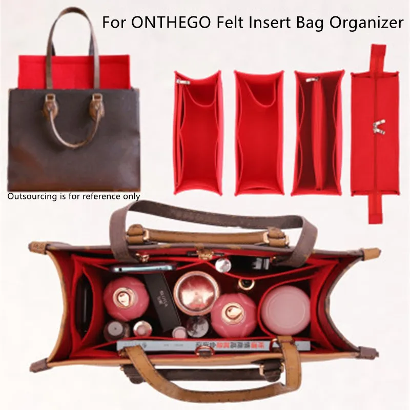 Felt Cloth Insert Speedys Bag Organizer for Handbag Cosmetic Bag Makeup Organizer Travel Inner Purse Mommy Bag Fit ONTHEGO Tote