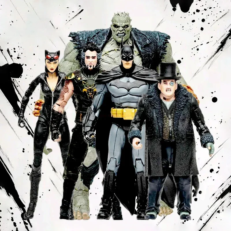 

In Stock McFarlane Toys DC Multiverse Batman The Penguin Catwoman Ra's al Ghul Anime Action Figures Collection Figurine Gift Toy