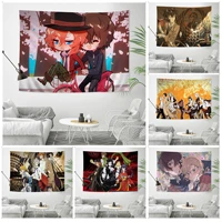 japanese anime bungo stray dogs hippie wall hanging tapestries hippie flower wall carpets dorm decor cheap hippie wall hanging