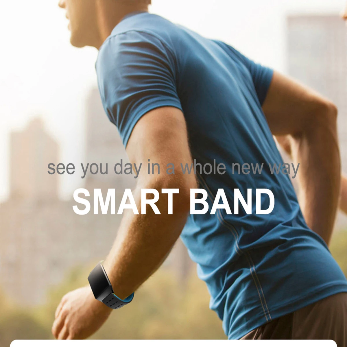 

VO377D Waterproof Sports Smart Watch Fitness Wristwatch Heart Rate Monitor Blood Pressure Monitor Sleep Monitor Pedometer