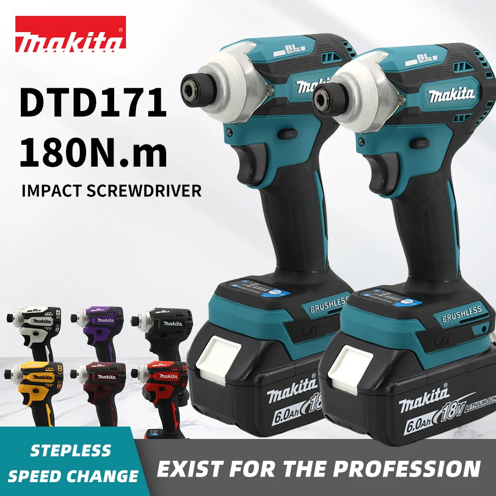 Makita Dtd171 Бесщеточная Электрическая Ударная Дрель 18 В Аккумуляторная С