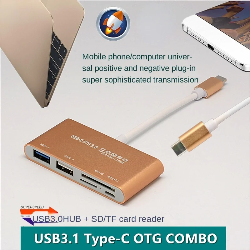 

USB C USB 3.1 Type-C на USB 3,0 HUB с кардридером USB 3,0