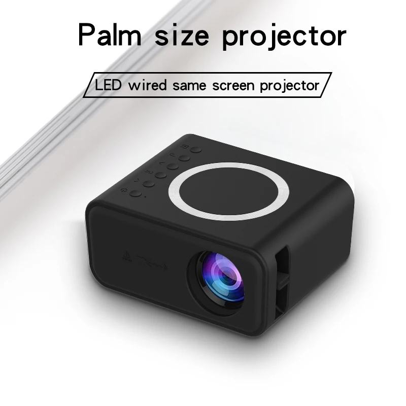 YT300 LED-совместимый портативный мини-проектор для улицы с поддержкой Android и IOS, встроенными динамиками и аудиоразъемом. (art.: 3920dce656102) - 3920dce656102