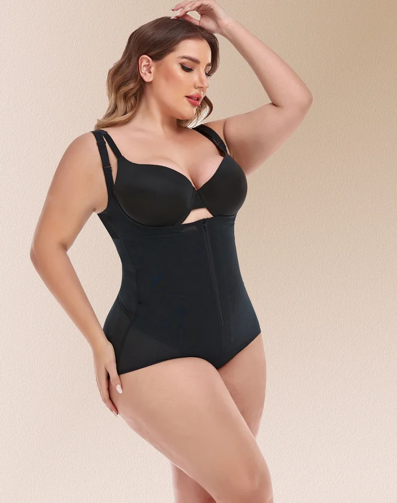 Hourglass Zipper Tummy Control Colombianas Waist Trainer De Mujer Fajas Body Shaper Thong Shapewear Bodysuit Women Underwear