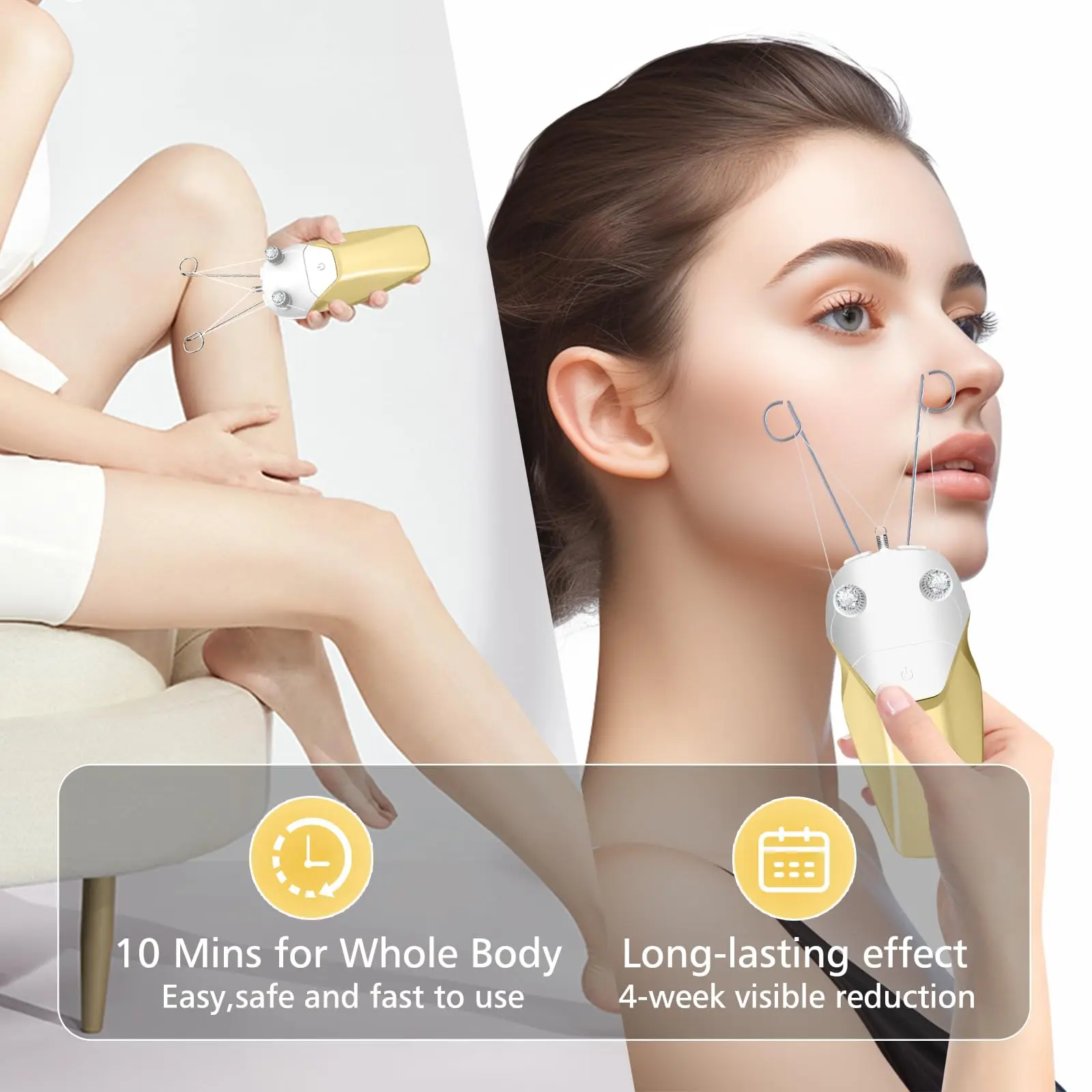 Depiladora Facial y Corporal para Día de la Mujer 2025 - Система Hilo Antibacterial 5 en 1 (Depilación + Exfoliación