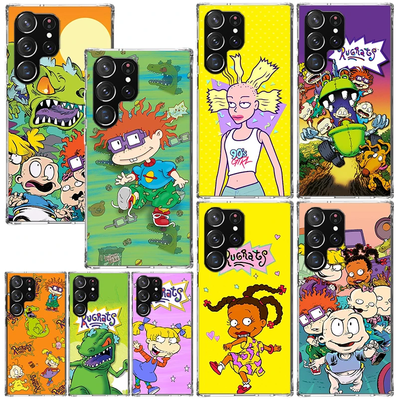 Мультяшный чехол для телефона R-Rugrat Samsung Galaxy S24 S23 S22 S21 Fe S20 Ultra S10 S9 + S8 Plus S10E