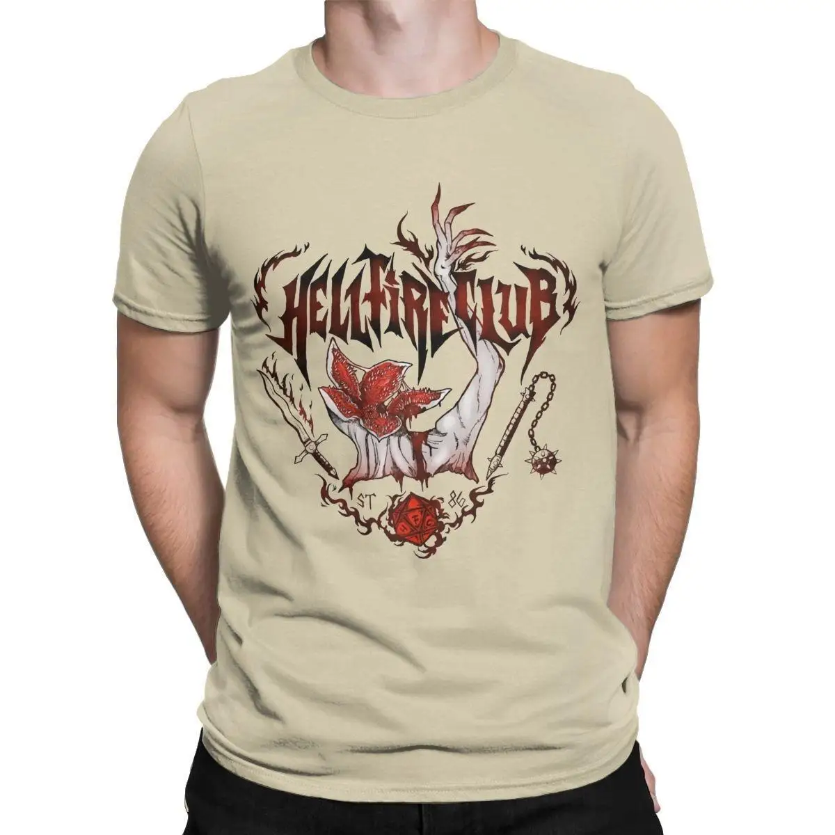 Men Hellfire Club Eddie Munson T Shirts Cotton Clothing Vintage Short Sleeve Round Neck Tee Shirt 4XL 5XL 6XL T-Shirts