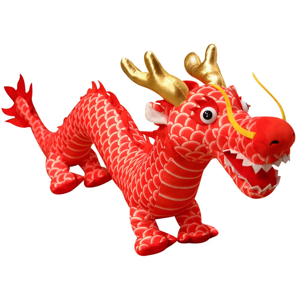 

Plush Cartoon Dragon Chinese Style Stuffed Dragon Household Decorative Dragon