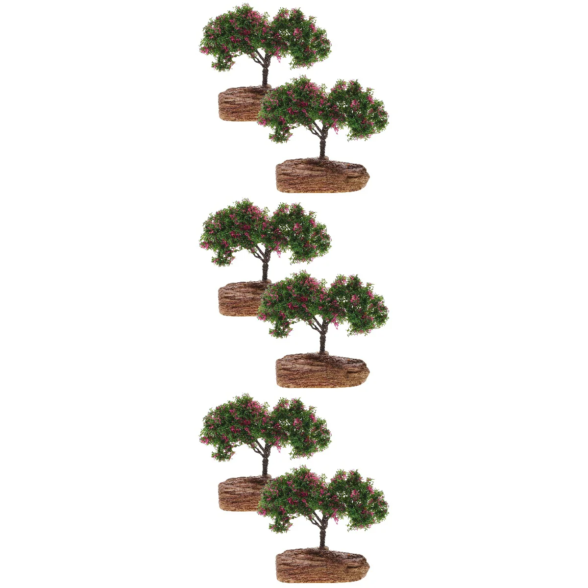 

6 Pcs Simulated Mini Tree Miniature Sand Table DIY Model Landscape Artificial Indoor Plants Decor Plastic Garden Decoration