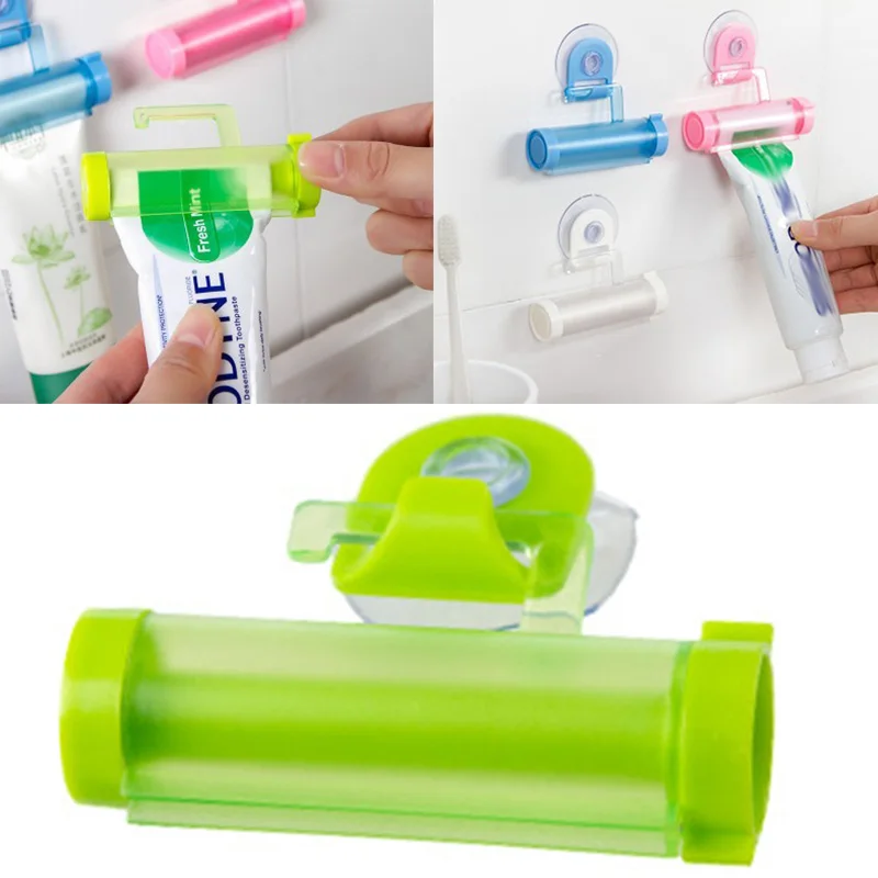 

1PC Toothpaste Squeezer High-quality Plastic Suction Cup Can Hang Creative Cartoon Bathroom Accessories With Random Colors