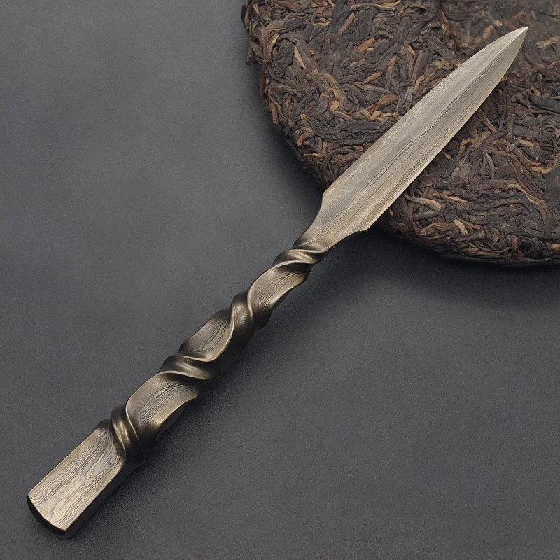 

Stainless Steel Tea Knife Tea Needle Green Tea Cone Insert Vintage Puer Tea Cutter Prying Handmade Kung Fu Tea Ceremony Teaware